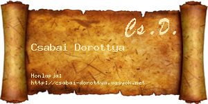 Csabai Dorottya névjegykártya