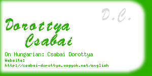 dorottya csabai business card